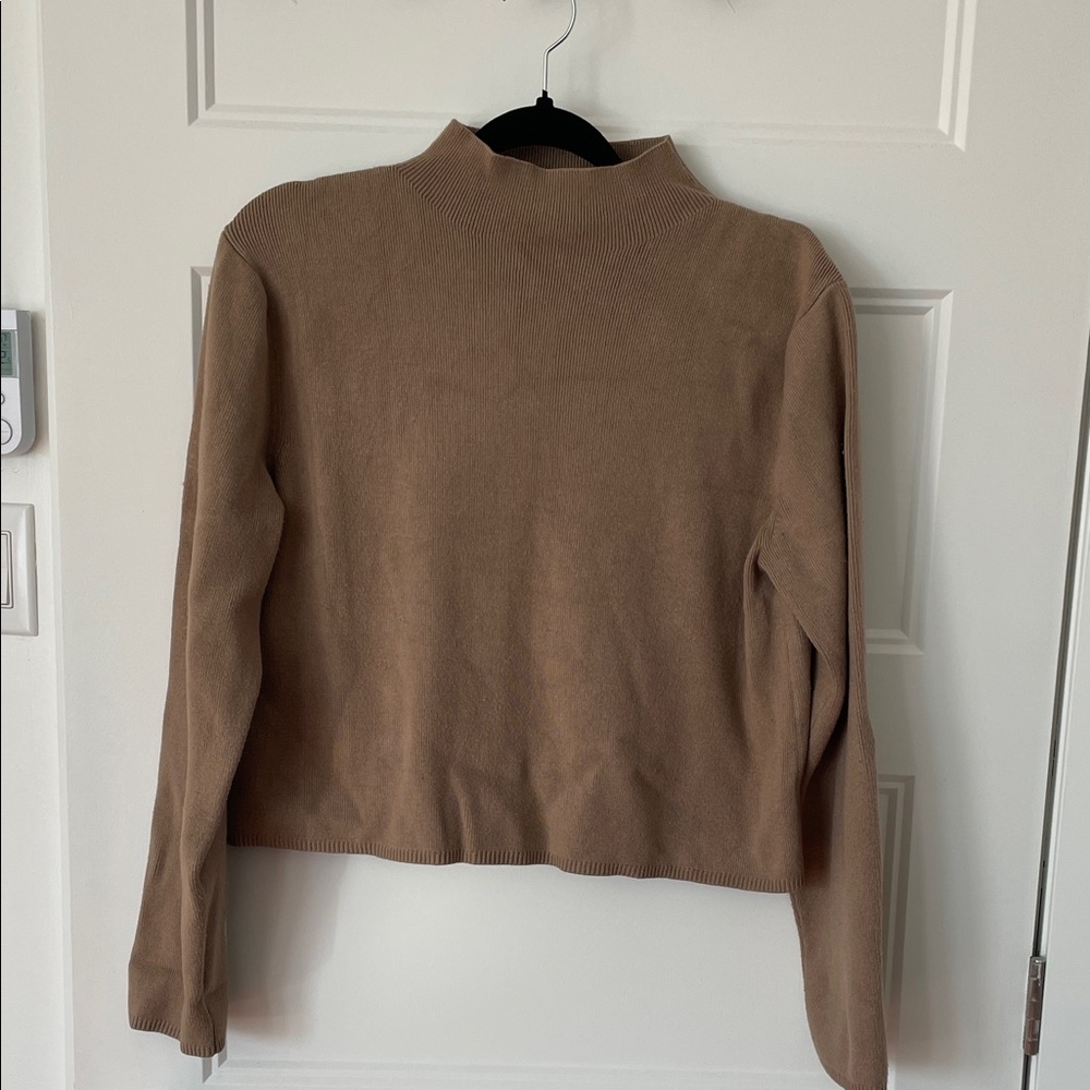 Dynamite Women's Beige mock neck Sweater